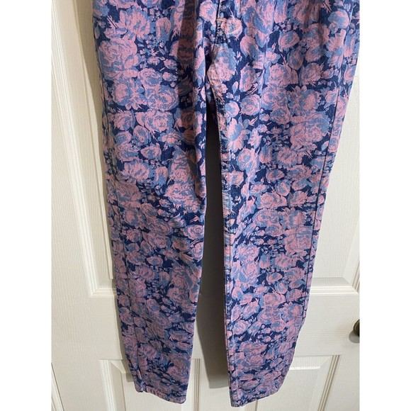 Vintage Early 80s Squeeze In Floral All Over Print Women’s Jeans Size 3 - Picture 2 of 16